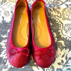 New Dorothy Slippers Red Sparkle Girls 13